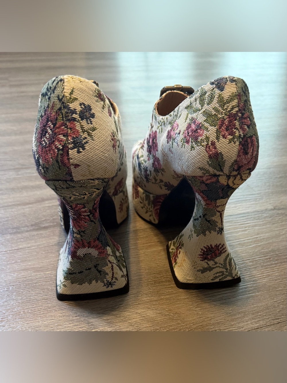 John Fluevog Mega Munster Tapestry Heels 9W - Picture 5 of 6